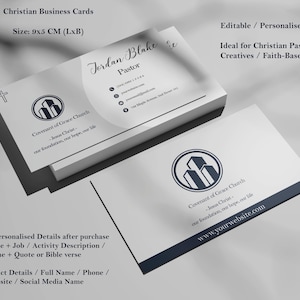 CHRISTLICHE VISITENKARTEN ,"Personalisiert" für PASTOREN , Mentoren & Speaker | Hochwertiges Premium-Papier, Christliche Karten, Jesuskarten