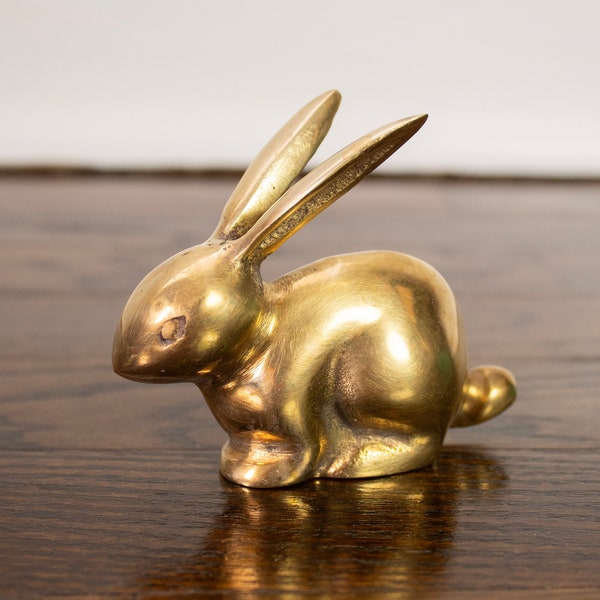 Vintage Brass Bunny Rabbit Figurine