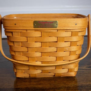 1995 Vintage Longaberger Dresden Edition Korb mit Liner signiert Wendy Longaberger