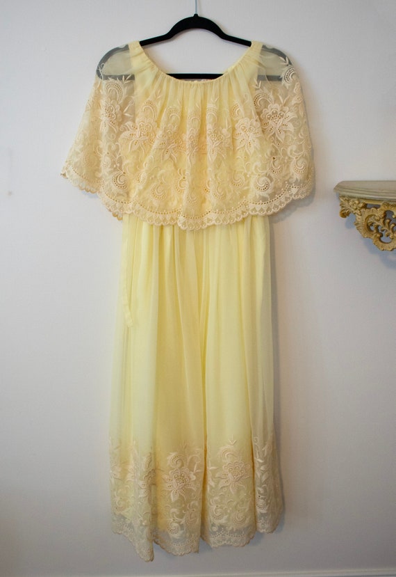 Vintage Aventura Carrie Couture Yellow Dress with 