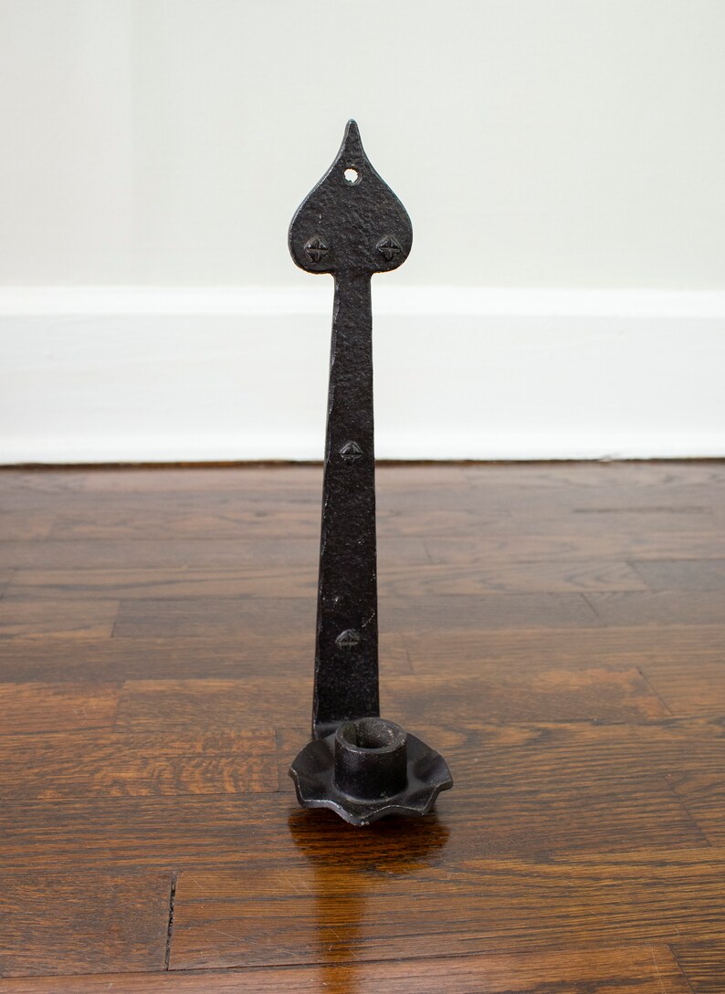 Vintage Cast Iron Candle Wall Sconce Etsy