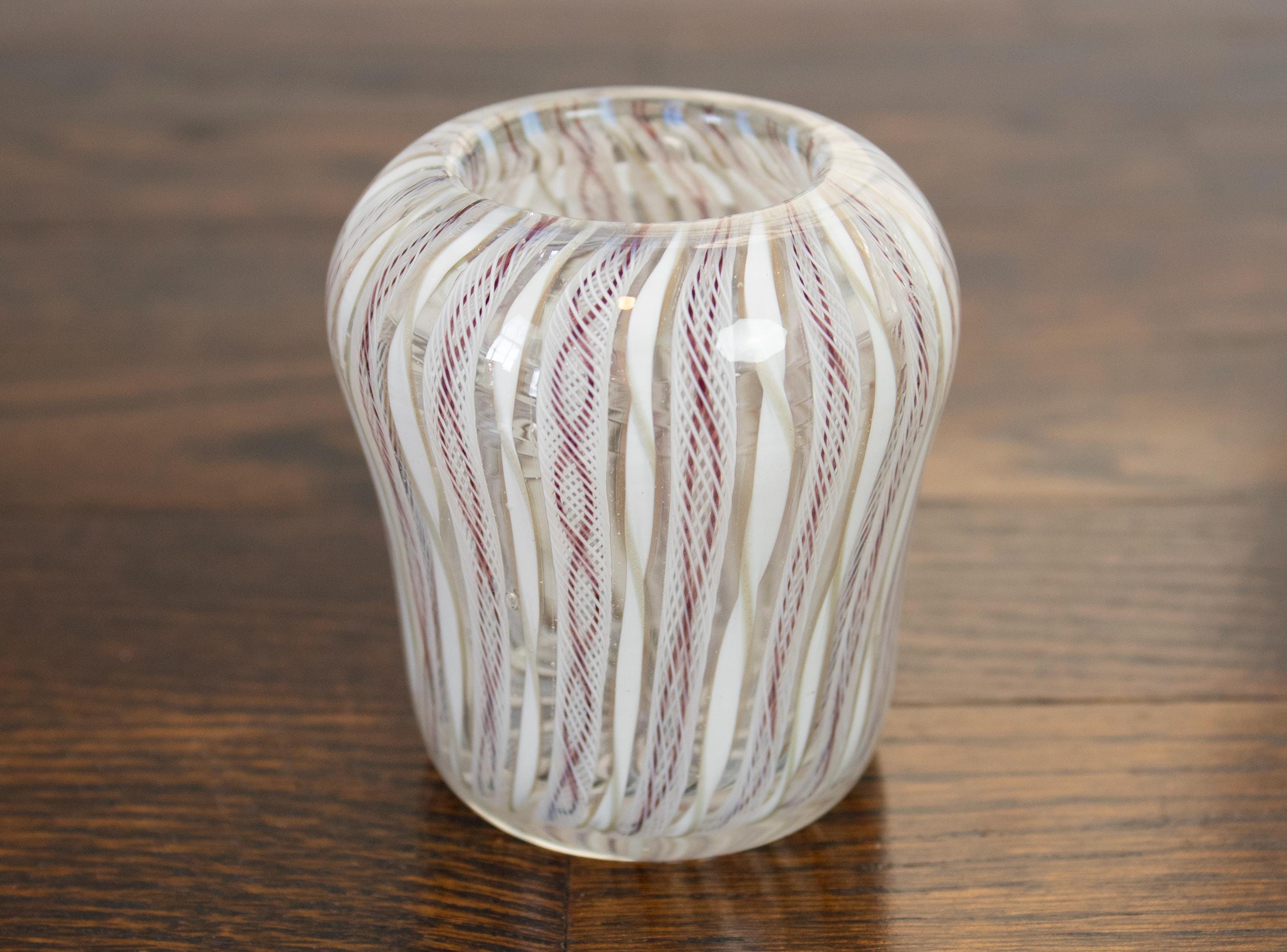 ヴィンテージ イタリア製 ムラーノ ケース入り ラティチーノガラス