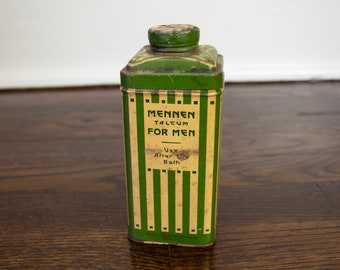 Talc de Mennen des années 1920 pour homme, teinte naturelle, boîte de 9 oz