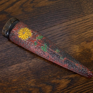 Vintage Japanese Ceramic Conical Sunflower Wall Pocket Wall Decor