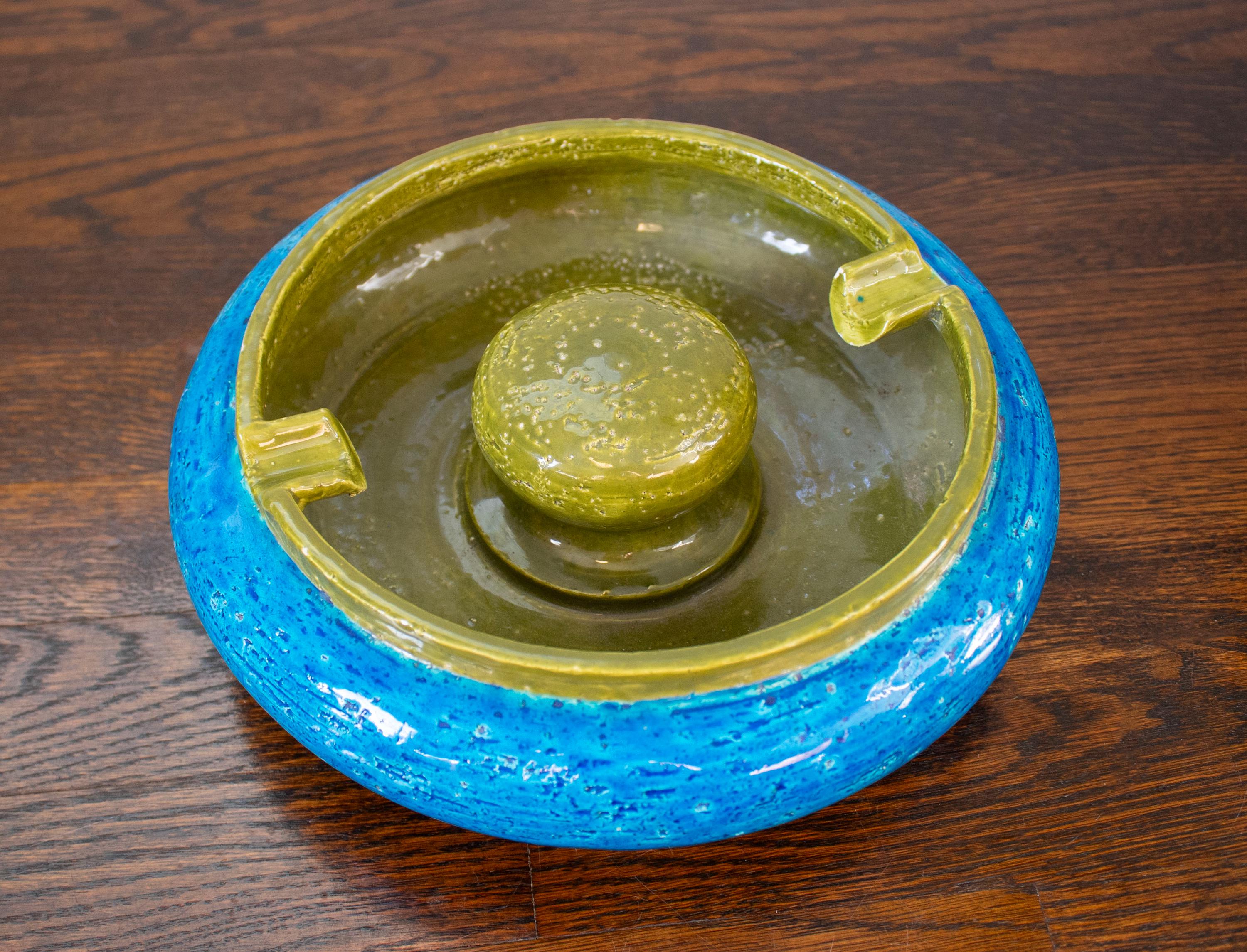 Vintage Italian Pottery Bitossi Rimini Blue Large Cigar Ashtray - Etsy