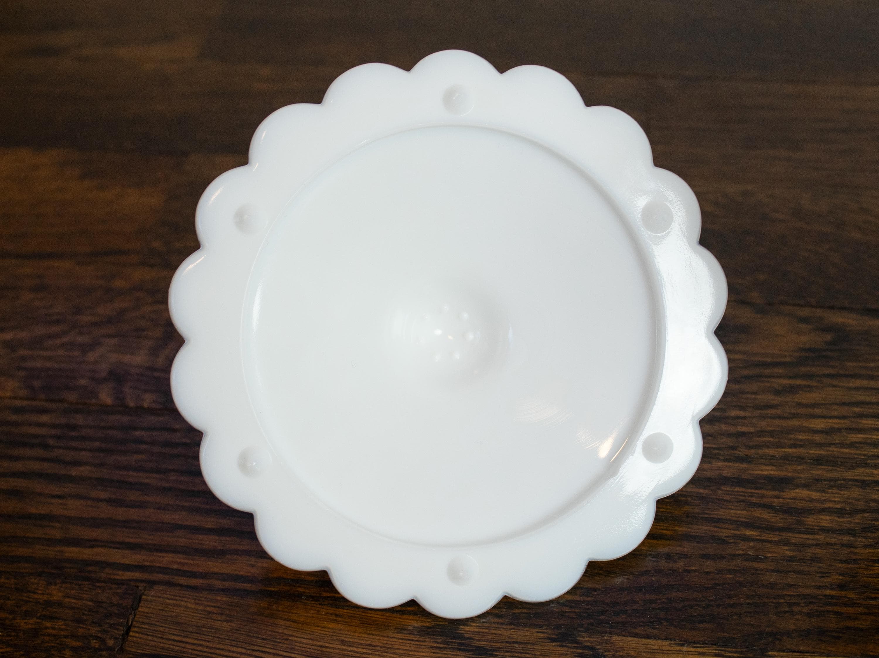 フェントン蓋付きミルクガラス ヴィンテージ フェントン ホブネイル ミルクガラス クリーマー