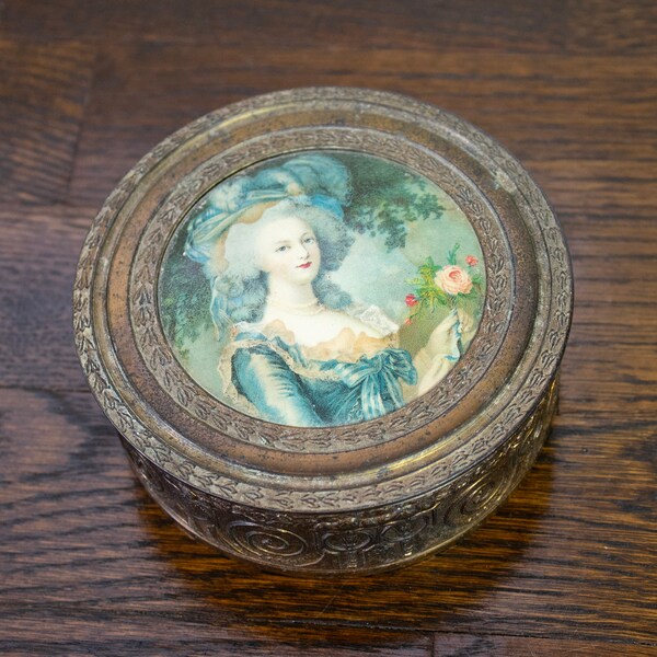 Victorian Powder Jar Etsy
