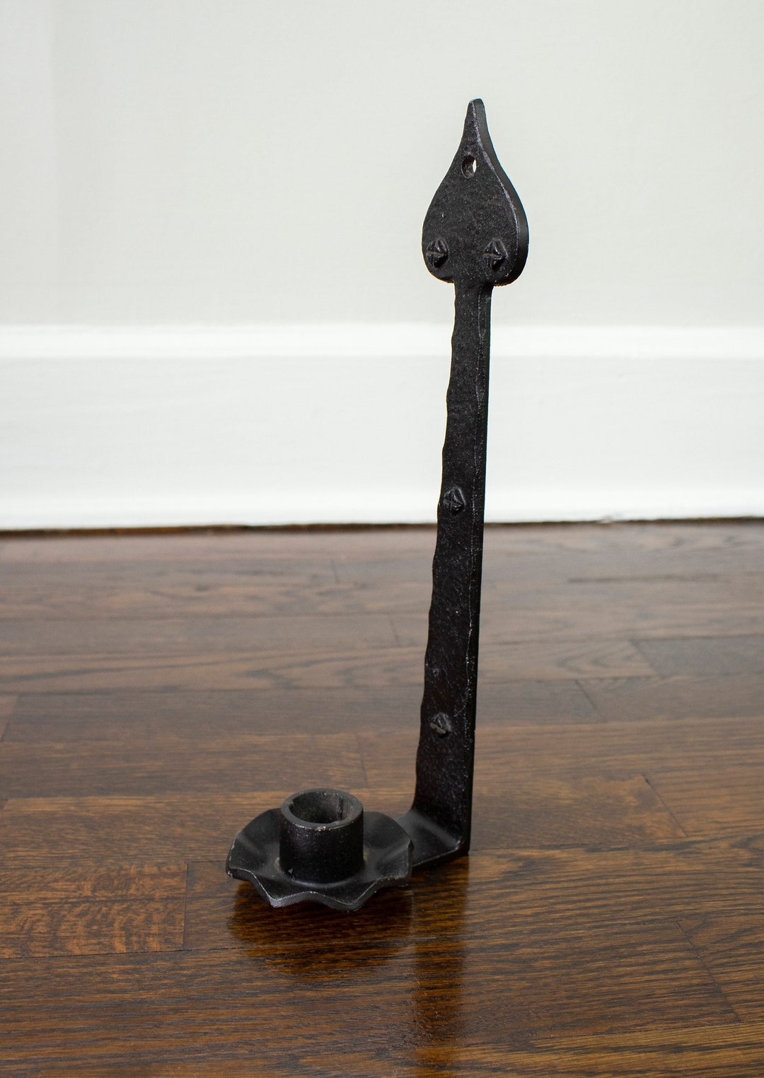 Vintage Cast Iron Candle Wall Sconce Etsy