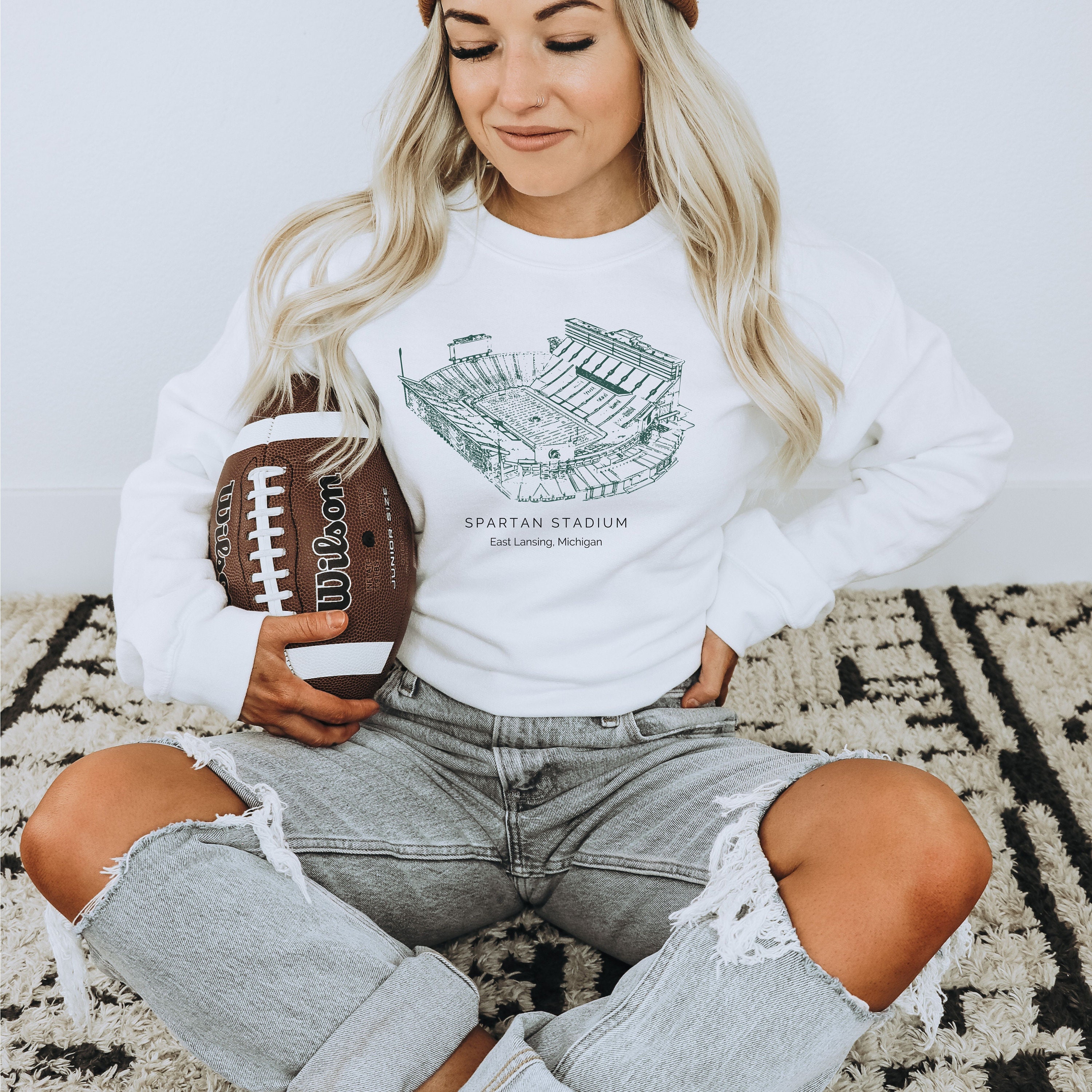 White hotsell msu sweatshirt