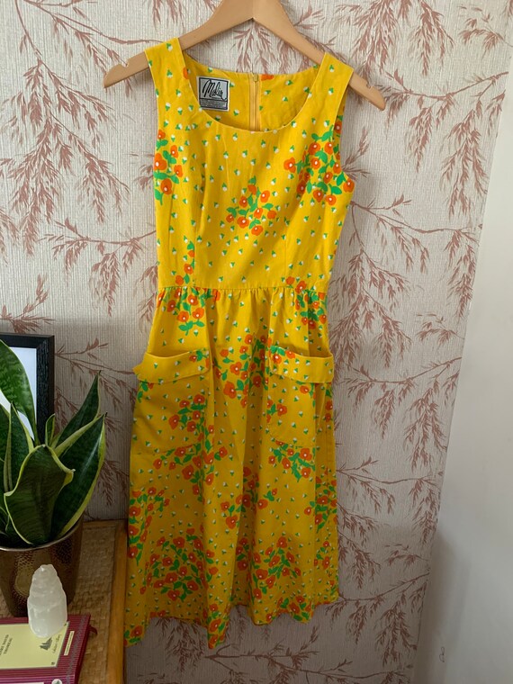 Malia of Honolulu vintage 1960’s dress with pockets - Gem