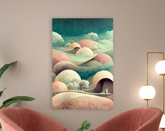 Colorful Surreal Wonderland 2 Landscape Print
