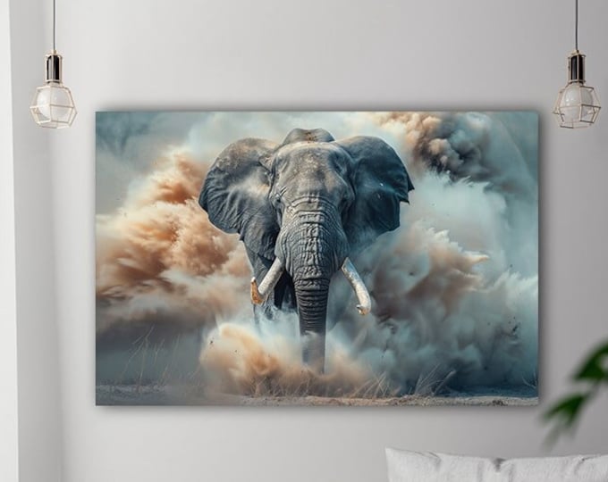 African Elephant Wildlife Photography Print