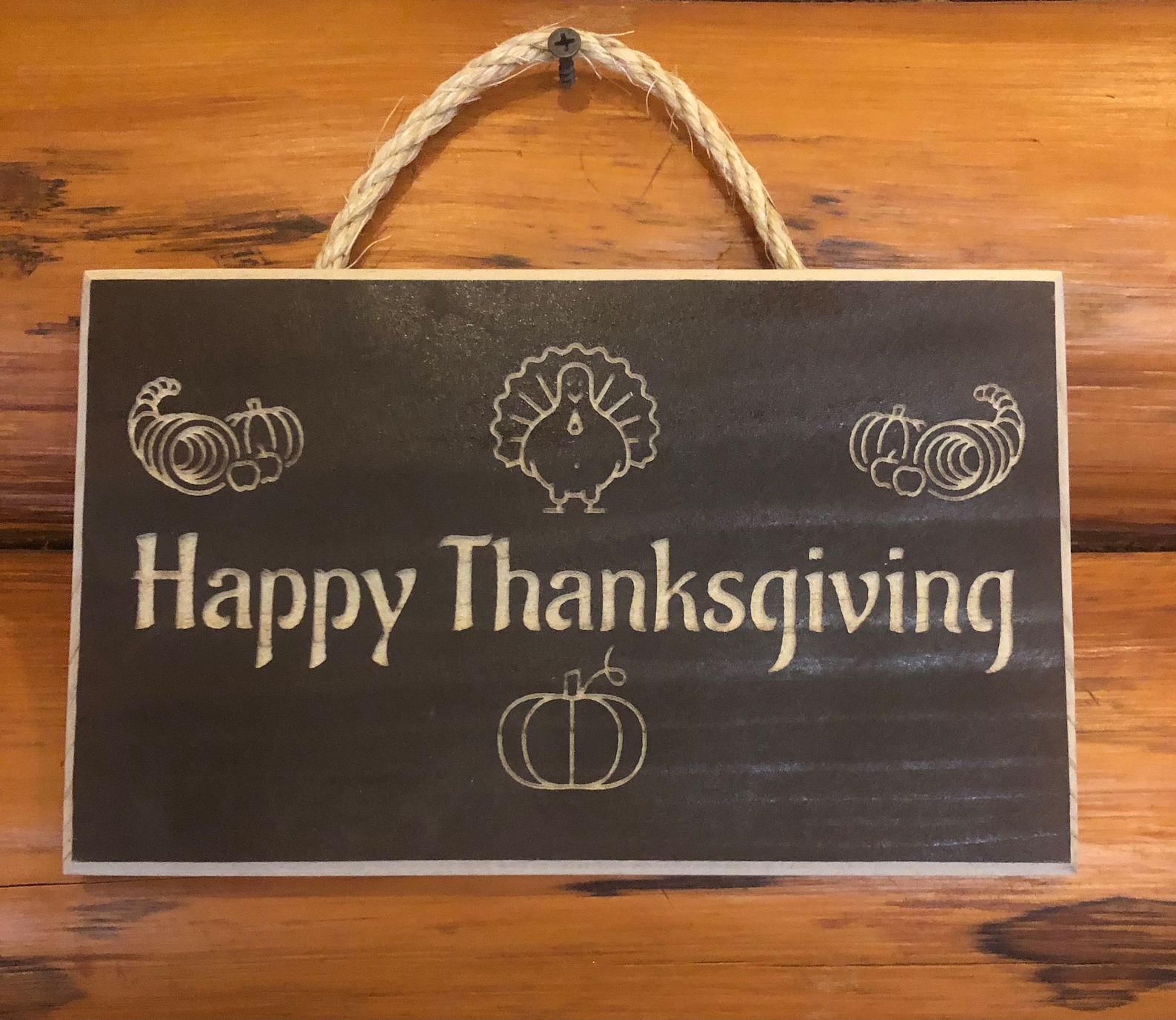 Thanksgicing Sign Happy Thanksgiving Wooden Sign - Etsy