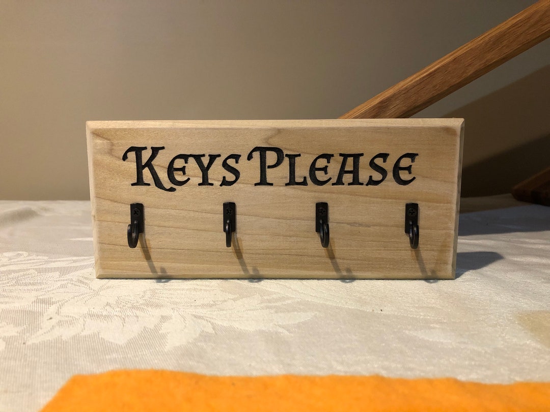 Keys Please Key Rack or Personalize It and Engrave up to 12 Letters - Etsy