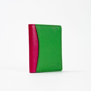 Women Multicolour Genuine leather card wallet| Multi Coloured card Wallet for Ladies | Handmade | Waste Leather| Eco-Friendly