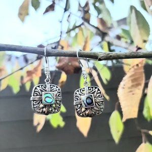 Ocean Mother-of-Pearl Earrings 925 Silver, Earrings, Gift
