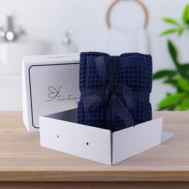 Turkish Organic Cotton Waffle Weave Towel Set