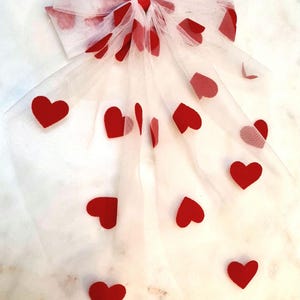 Noeud pour cheveux fille Saint-Valentin - Barrette Ted en forme de coeur pour tout-petits et enfants, Noeud surdimensionné pour fille et femme, Cheveux faits main Livraison le lendemain