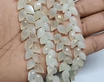 BELLISSIMO! ORECCHINO BIANCO SFACCETTATO PIETRA DI LUNA - Foto 12