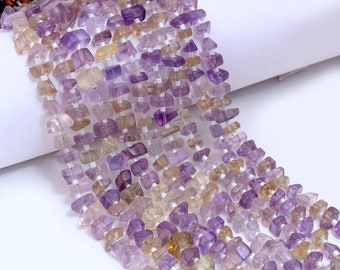 Ametrine Quartz Nugget 6mm-8mm Beads, Natural Gemstone Ametrine Strand For Jewelry Making