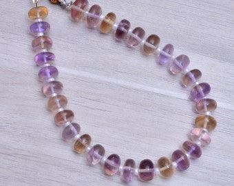 Natural Ametrine Quartz Beads, Ametrine Gemstone Rondelle Beads 6mm-8mm, Jewelry Making Beads, AAA+