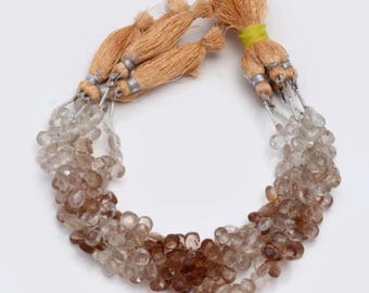 Imperial Topaz Faceted Pear Beads, 7x9-8x9mm Natural Gemstones, DIY Jewelry Making, Elegant Gift for Jewelry Crafters