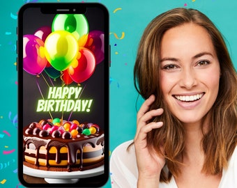 Digital birthday greeting card | Birthday e-card | Happy Birthday card | Send birthday greetings via WhatsApp from your mobile phone