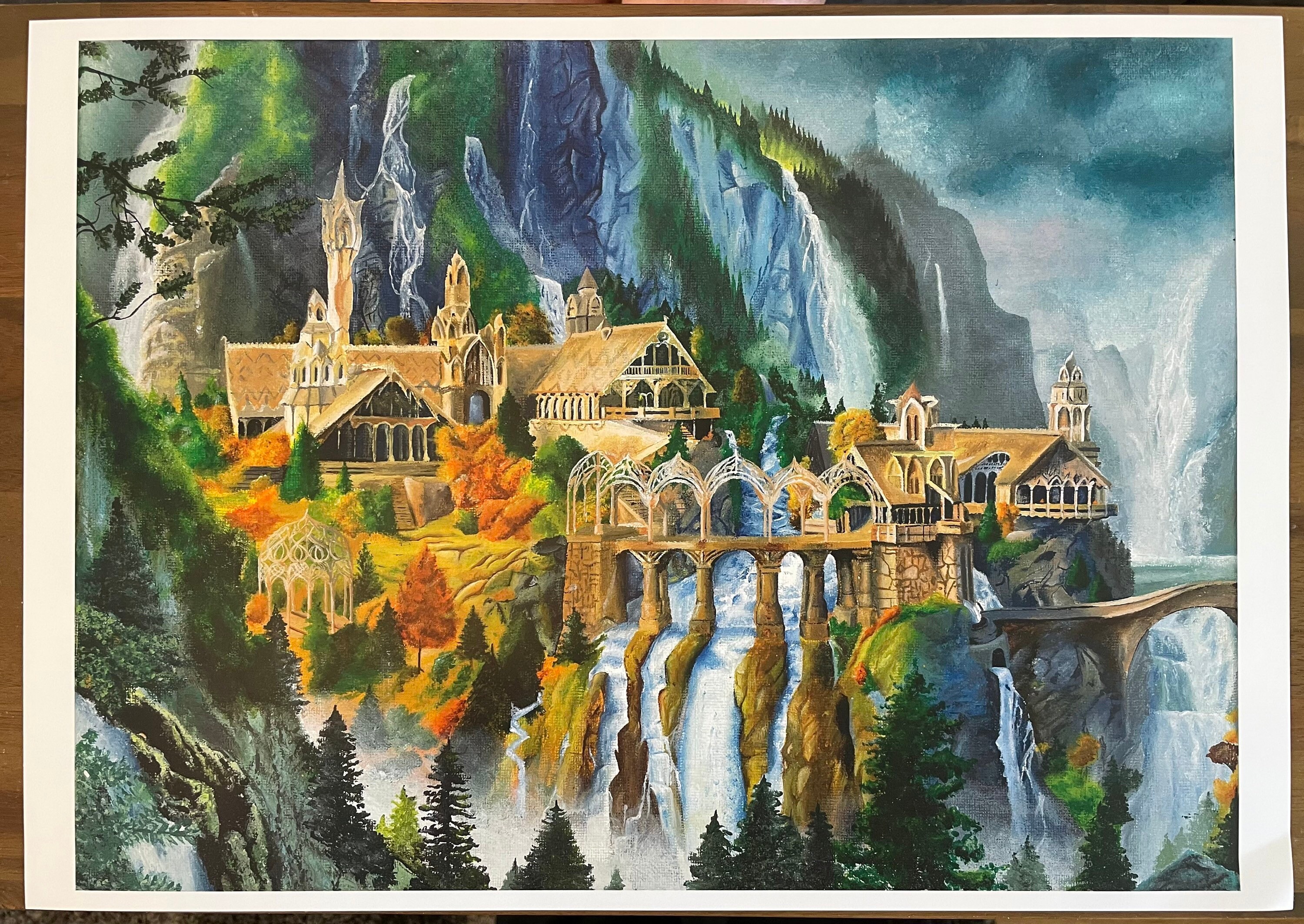 Lord Of The Rings Rivendell Print Etsy