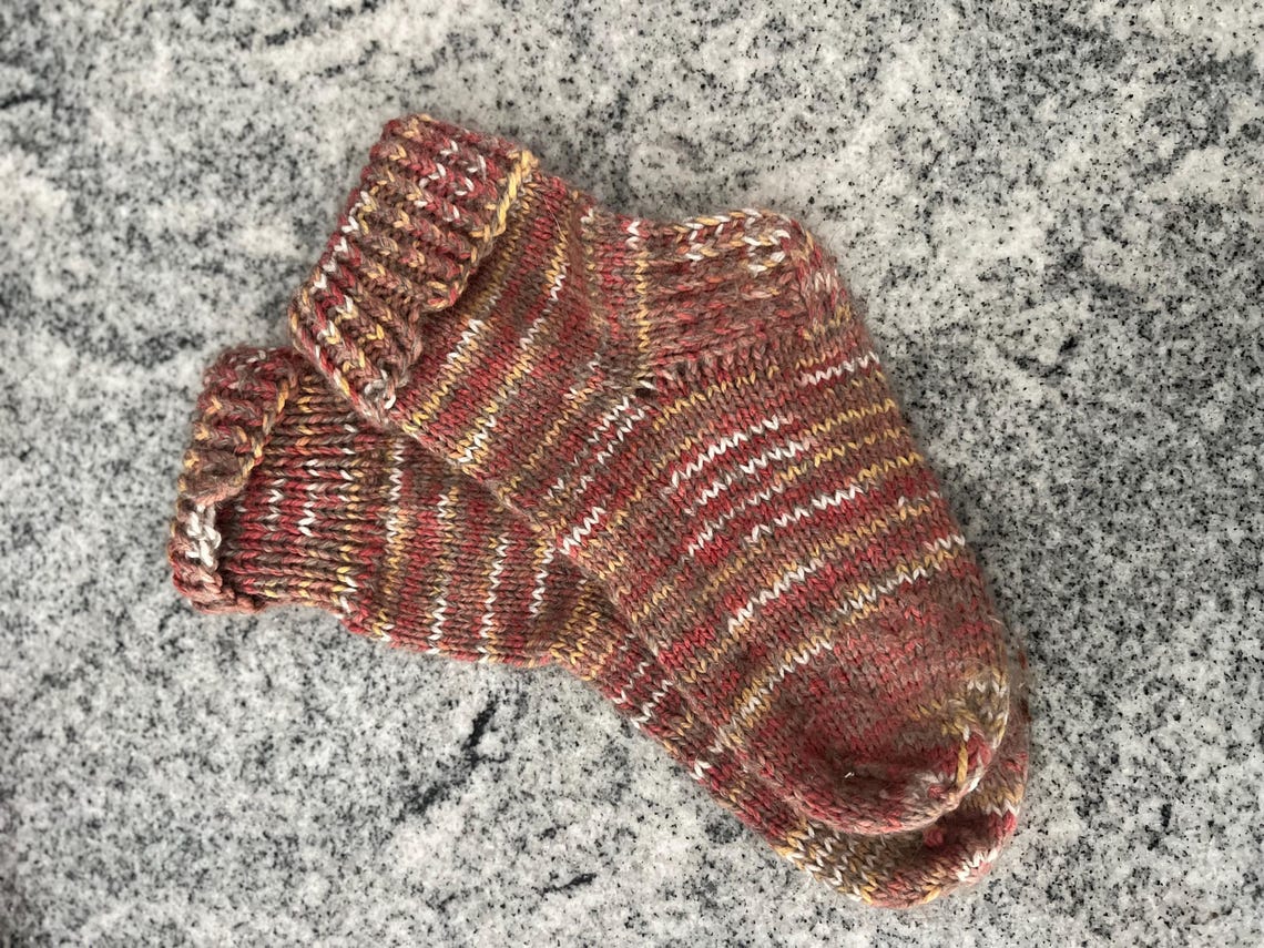 Maroon - Kumaun Hand Knitted Acrylic Woolen Socks - Kids main image 1