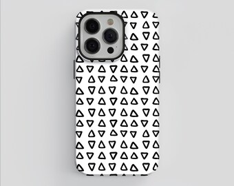 Coque de portable à motif triangulaire : design abstrait moderne