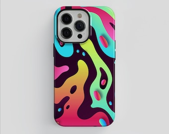Neon Liquify Tough Phone Case: Dual Layer Protection