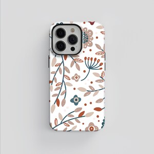 Floral Pattern Phone Case: Scandinavian Minimal Design