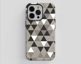 Coque de portable à motif triangulaire géométrique : design abstrait low poly