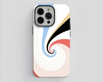 Coque de portable à motif tourbillon abstrait : design rétro moderne