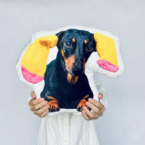 Custom Dog Photo Pillow: Personalized Pet Portrait Cushion