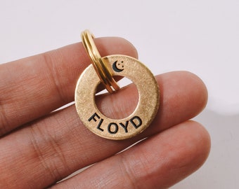 Personalized Pet ID Tag, Custom Dog Cat Collar Charm
