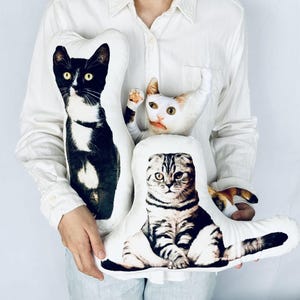 Geschenk für Tierbesitzer, benutzerdefinierte Haustierkissen, Hundekissen, Katzenkissen, Hundekissen, Katzenkissen, Hundeplüschtier, Katzenplüschtier, Haustierfotokissen