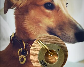 Personalized Engraved Pet ID Tags, Handmade Cat Dog Name Collar Charm