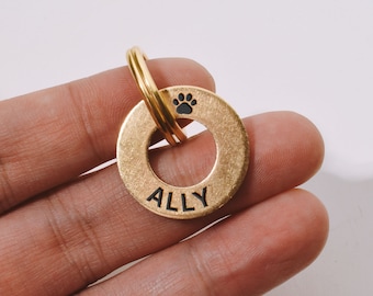 Custom Pet ID Tag, Personalized Dog Cat Collar Charm