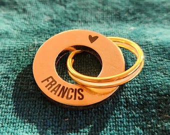 Custom Engraved Pet Round Name Tags, Personalized ID Tag, Cat Dog Collar Charm