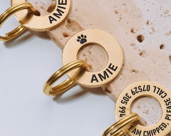 Stylish Pet ID Tag - Custom Engraved Dog Tag - Personalized Pet Name Tag - Pet Collar Pendant