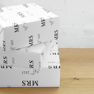 Minimalist Bridal / Wedding Wrapping Paper Sheets - 2025 Bride