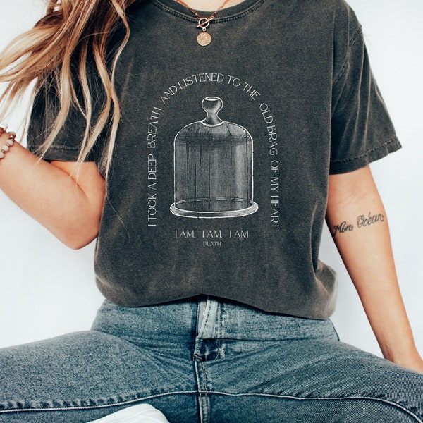 Comfort Colors Sylvia Plath Shirt. Literary Shirt. Dark Academia Shirt. The Bell Jar Shirt. Literature shirt. Womens Alt shirt. Lit gift.