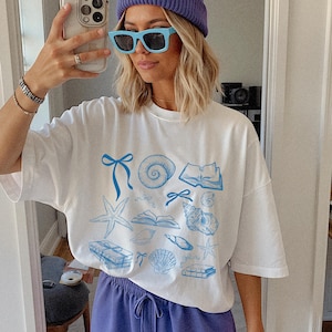 Book girl summer shirt. Beachy book shirt. Bookish beach coverup. beach books . Seashell shirt. Beach book shirt. Mermaidcore Coconut girl