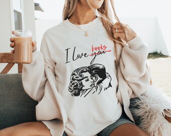 I love books shirt. Bookish shirt. Book lover gift shirt. Funny book shirt. Retro comfort colors book shirt.