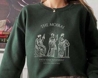 The Fates Sweatshirt. Literature sweatshirt. Book lover gift. Greek Mythology. Dark Academia. The Moirai. History Sweatshirt. Artsy style.