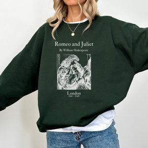 Romeo and Juliet Sweatshirt. Shakespeare sweater. William Shakespeare. Vintage Classical literature. I defy you stars. English teacher.