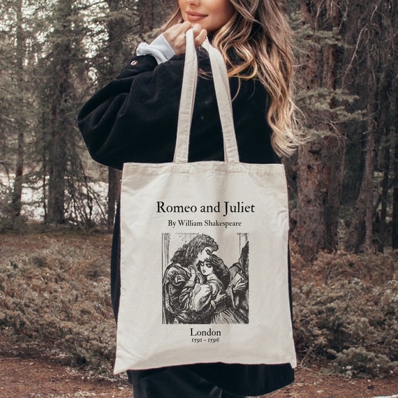 Romeo and Juliet Tote Bag. Shakespeare tote bag. William Shakespeare. Classical literature. Dark Academia tote bag. Book gift. Literature.