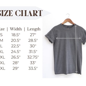 May include: Size chart for a t-shirt with measurements in inches for width and length. Sizes include S, M, L, XL, 2XL, 3XL, and 4XL.