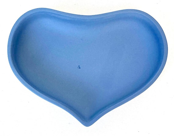 Vintage Wedgwood Jasperware Blue, Heart Shaped Bo… - image 8